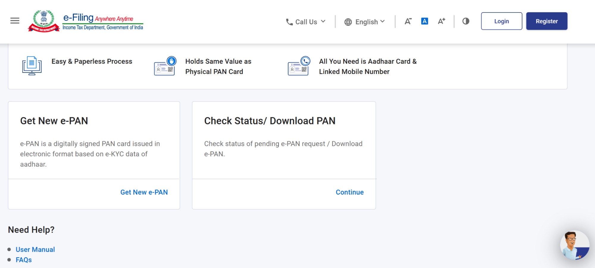 e-PAN card