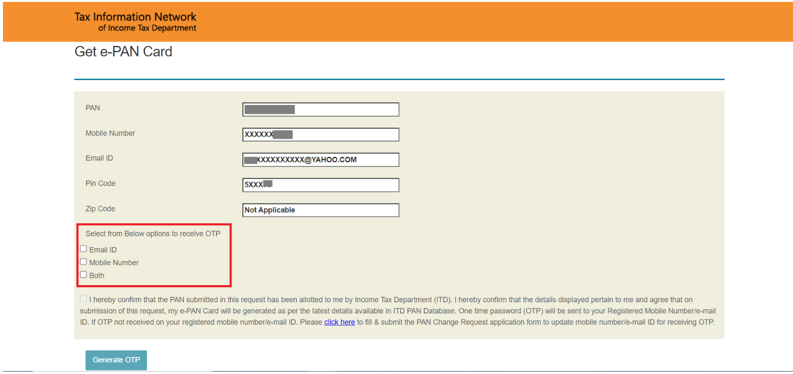 get e-pan card proteantech